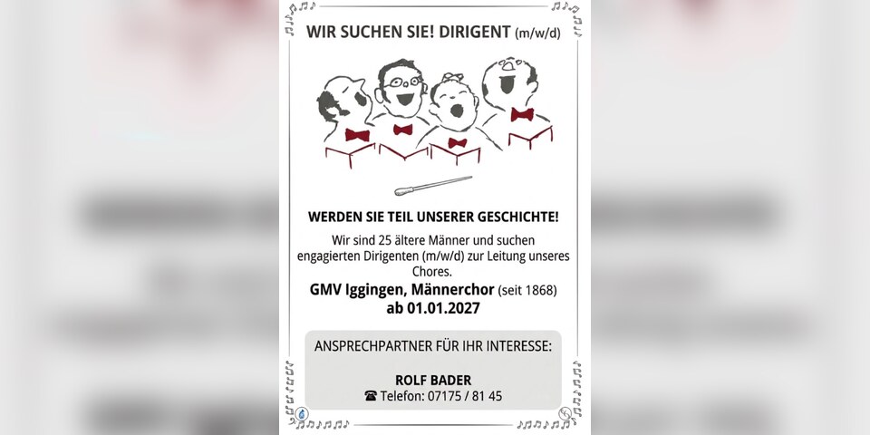 Männerchor Dirigentensuche